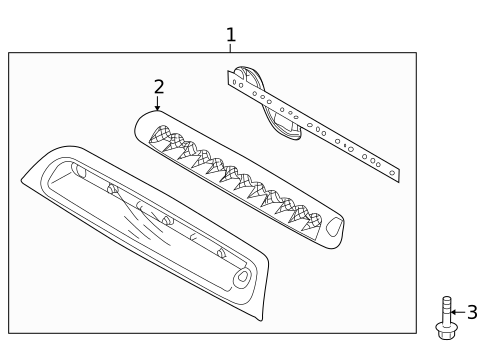 High Mounted Stop Lamp for 2009 Kia Borrego #0