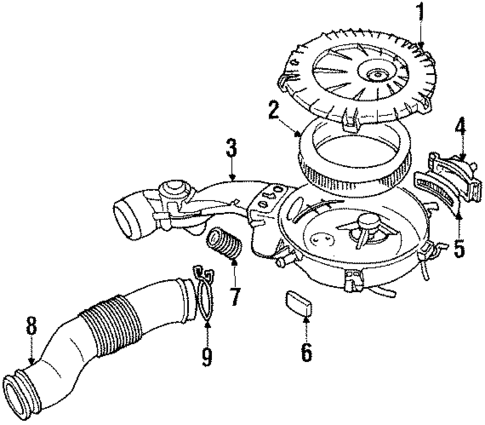 Air Inlet for 1987 Hyundai Excel #0