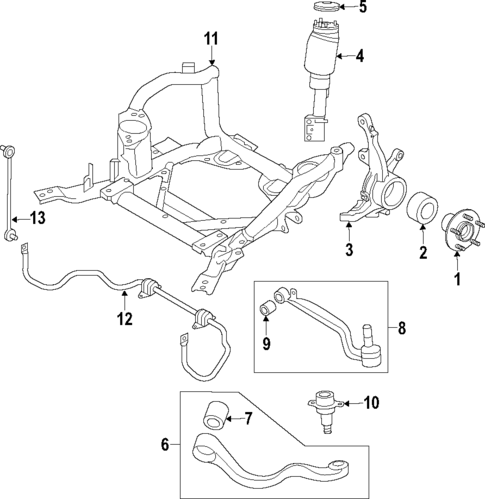 Front Suspension for 2010 Land Rover Range Rover #0
