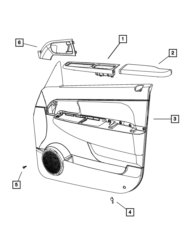 1NH621DVAA - : Front Door Trim Armrest, Right for Mopar Image