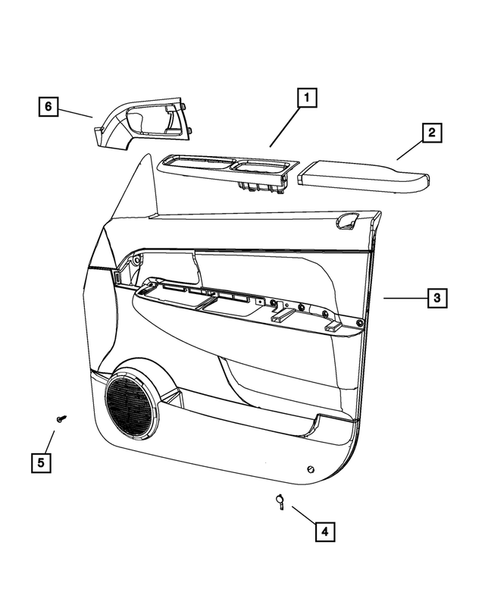 Door Trim Panels-Front and Rear for 2012 Jeep Liberty #0