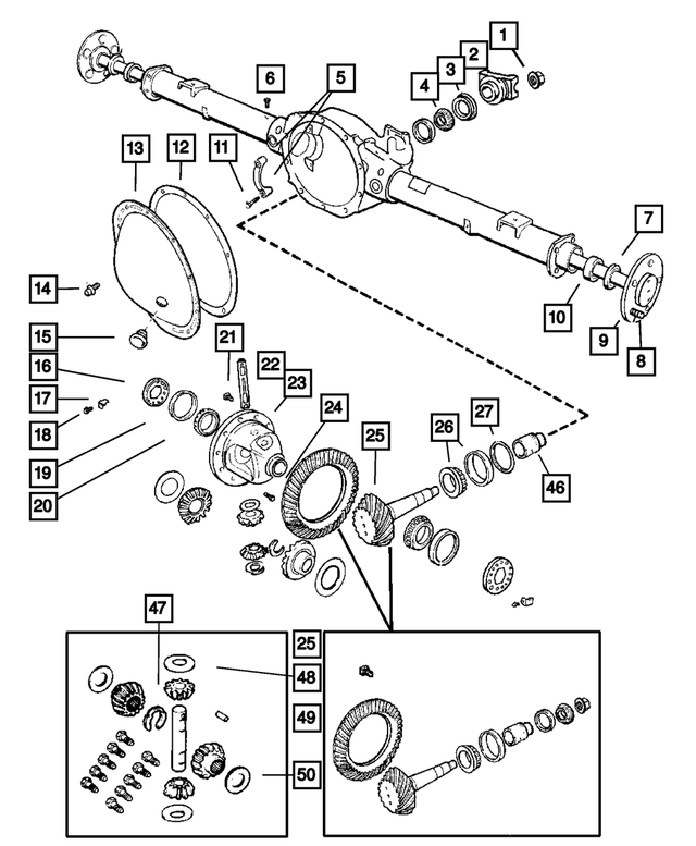 « 68003661AB – Rear Axle : Essieu Arrière Carter pour Mopar Image »