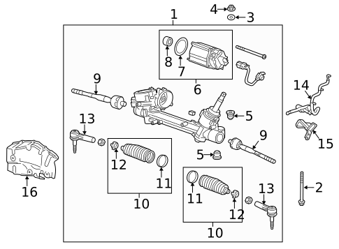 Steering Gear & Linkage for 2014 Chevrolet Malibu #0