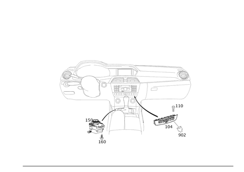 Switch in Instrument Panel and Center Console for 2008 Mercedes-Benz C350 #0