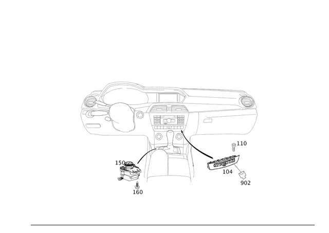 2049052202 - Electrical System: Switch Block for Mercedes-Benz: C250, C300, C350 Image image