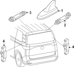 1T3035577F - : Antenna Booster for Volkswagen: ID. Buzz Image