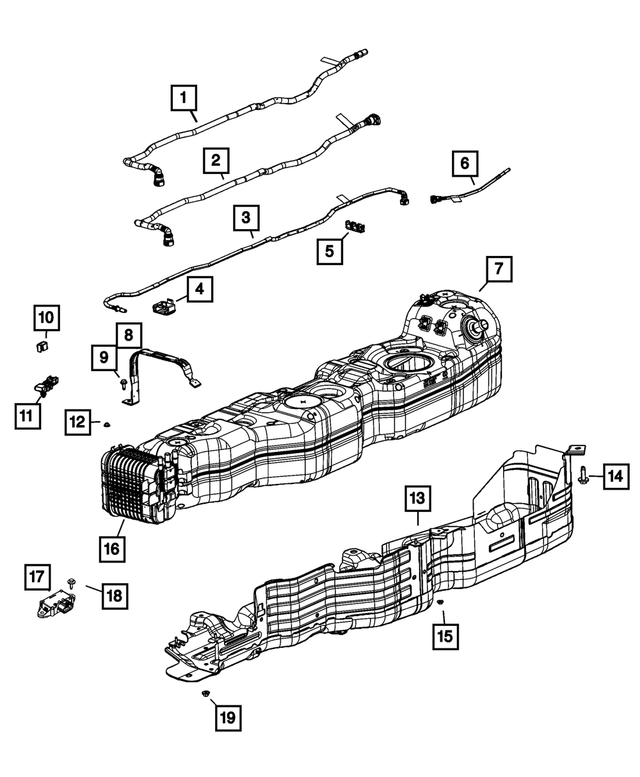 « 68464652AA – Fuel and Accelerator Pedal : Faisceau De Carburant Agrafe pour Mopar Image »