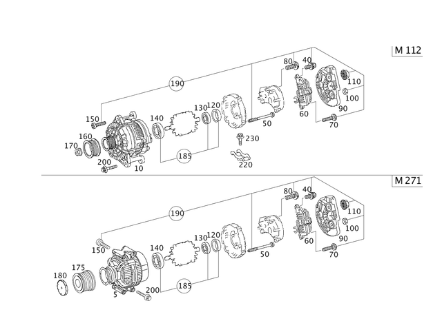 111549102 - Electrical Equipment and Instruments: Alternator for Mercedes-Benz Image image