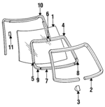 7976168U17 - Body: Reveal Molding for Infiniti Image