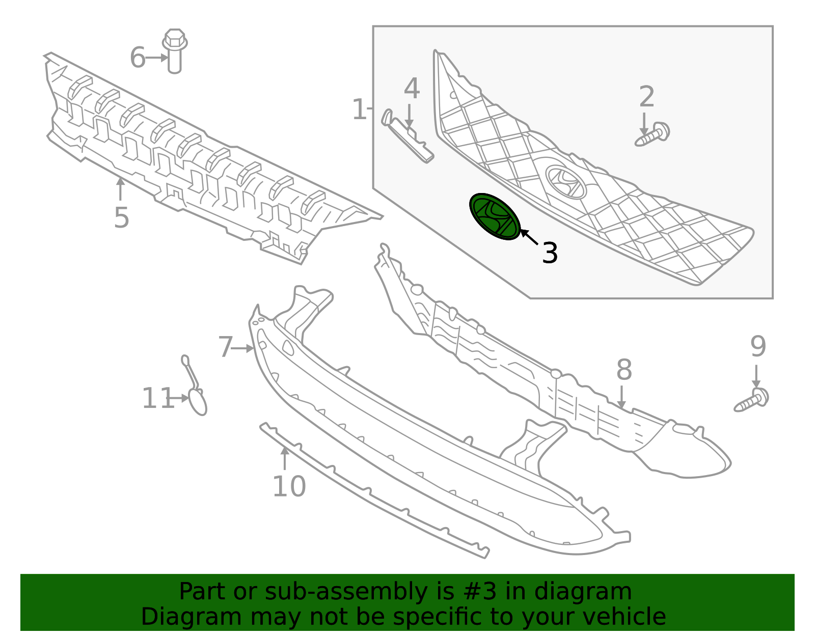 Genuine Emblem for 2022-2023 Hyundai Kona | Part# 86354-J9NA0