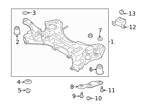 Suspension Mounting for 2017 Hyundai Santa Fe #0