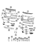 5RL82ZZZAB - Frame, Bumper and Fascia: Tow Hook Cover for Chrysler: 300 Image