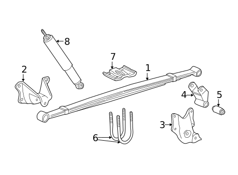 Rear Suspension for 1998 Ford E-250 Econoline #0