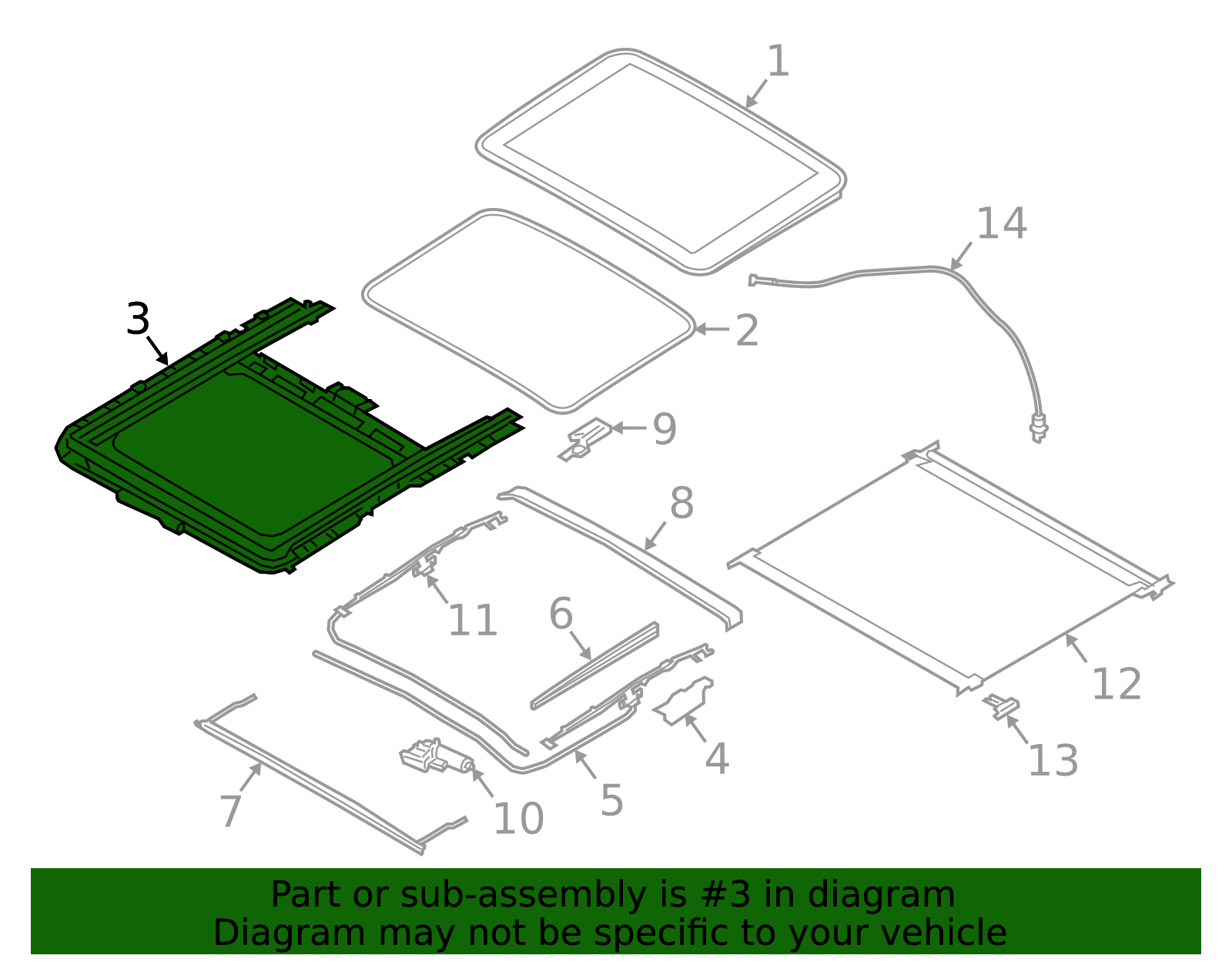 54109854518 - High-Quality Sunroof Frame for AutoNation Parts