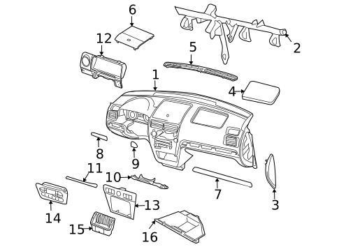 Instrument Panel for 2006 Lincoln Zephyr #0