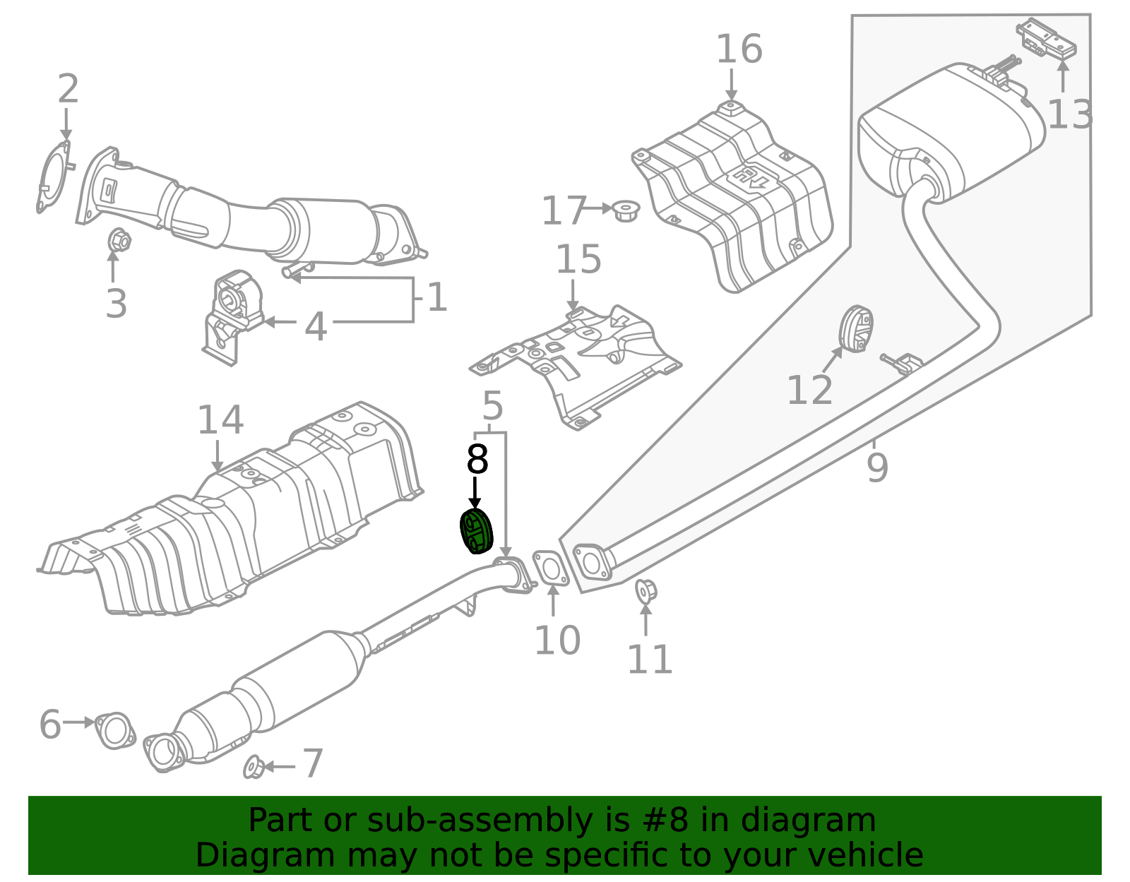 Genuine Center Muffler Hanger for 2015-2025 Hyundai Sonata | Part ...