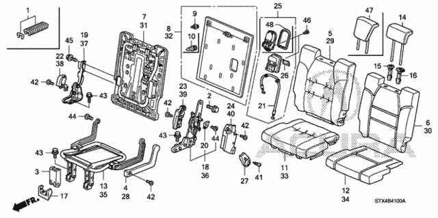 Rear Seat for 2007 Acura MDX #0