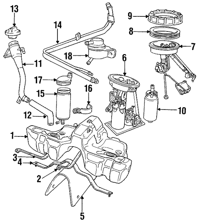 16146768653 - : Fuel Pump for BMW: 750iL, 850Ci, 850CSi, 850i Image