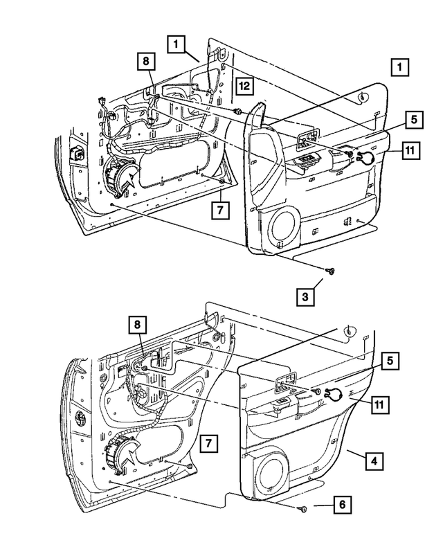 5HR171D5AM - Interior Trim: Front Door Trim Panel, Left for Mopar Image image