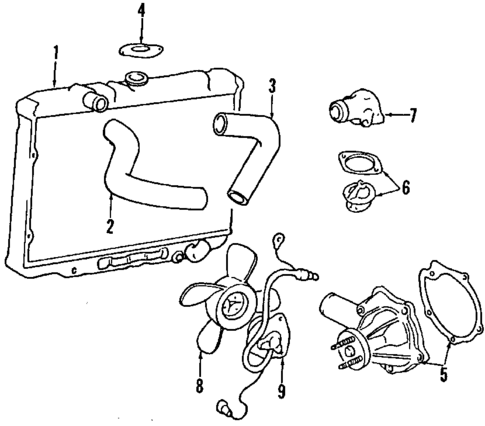 Radiator & Components for 1986 Dodge Conquest #0