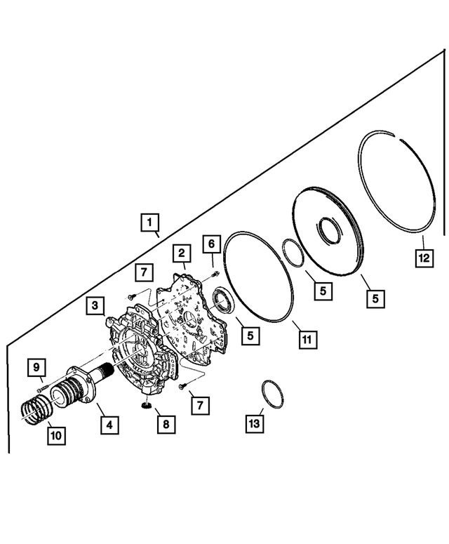 68009859AA - Automatic Transmission Multi-Speed: Oil Pump Cover for Mopar Image image