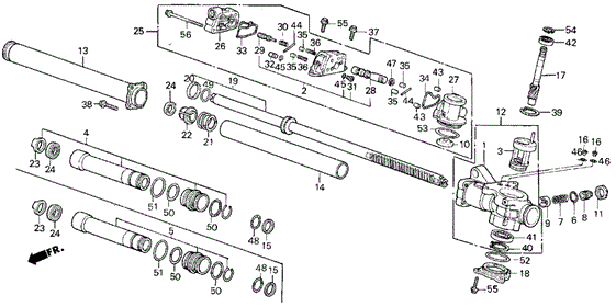 P.S. Gear Box (1) ('85-'86) 4DR for 1985 Honda Civic #0