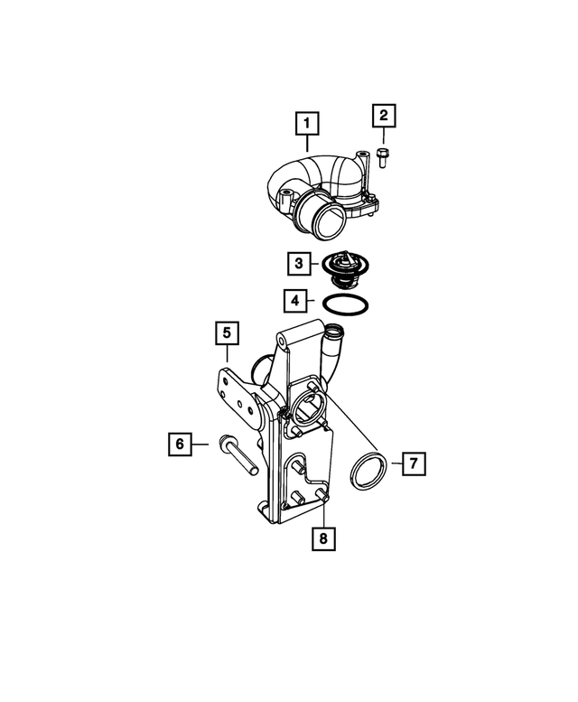 68210190AA - Cooling: Thermostat Housing for Mopar Image
