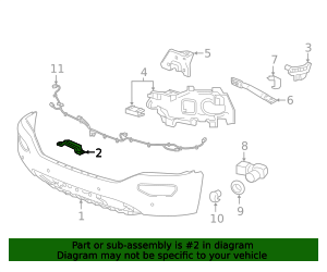 Front Bumper Impact Bar Upper Bracket 23432146 | OEM Parts Online