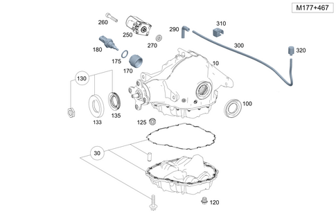 Rear Axle Housing with Differential for 2025 Mercedes-Benz Maybach GLS 600 #0