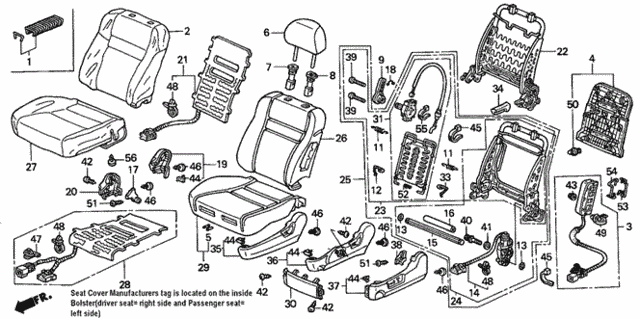 Front Seat (L.) for 2006 Honda Accord #0