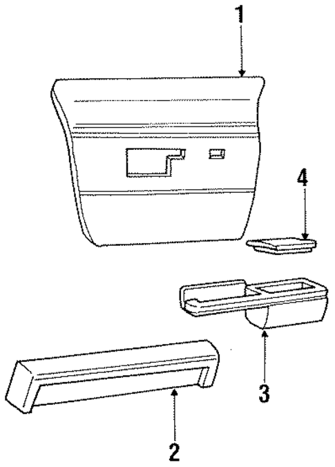 Interior Trim - Rear Door for 1986 Mercury Marquis #1