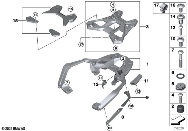 46545A659D6 - Frame and Mounting Parts: Topcase Carrier -  for BMW-Motorrad Image