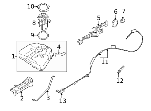 Fuel System Components for 2009 Nissan Altima #0