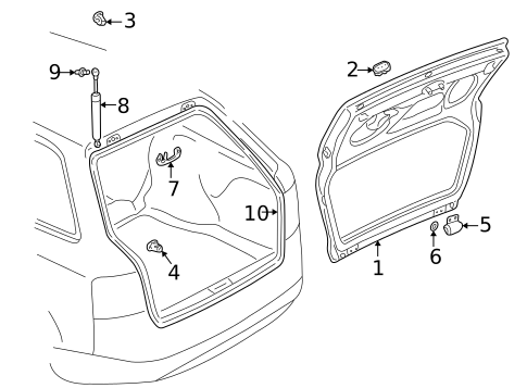 Liftgate for 2001 Audi Allroad Quattro #1
