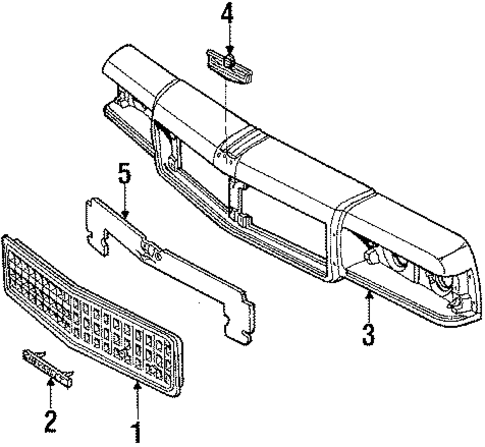 Grille & Components for 1986 Chevrolet Caprice #0