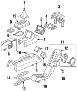 77291SS0020ZA - Body: Console Assembly for Honda: Prelude Image