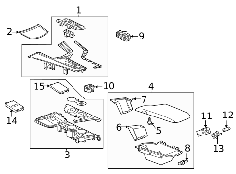 Center Console for 2020 Cadillac CT4 #0