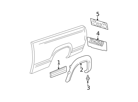 Exterior Trim - Pick UP Box for 2007 Chevrolet Silverado 1500 Classic #4