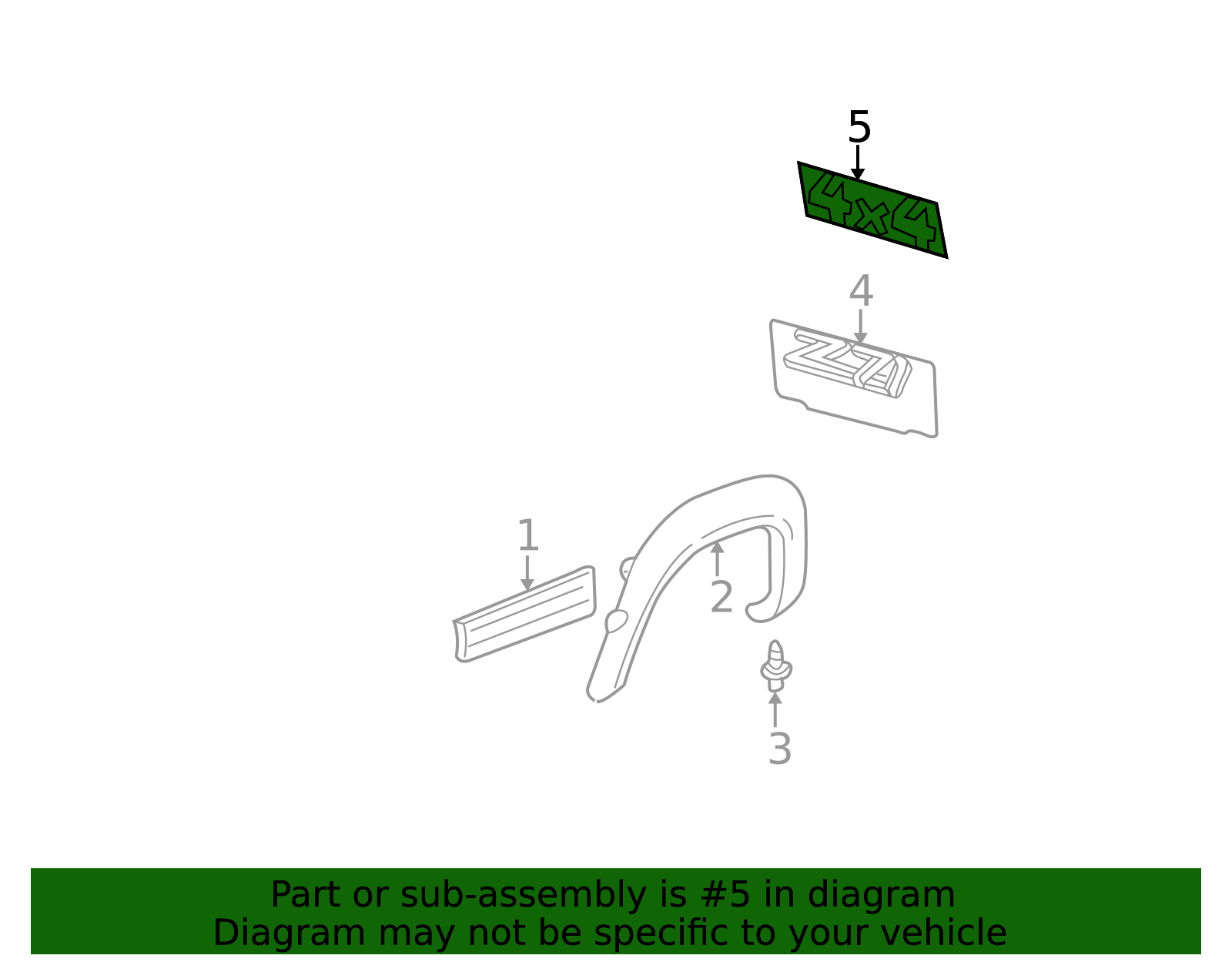 Pickup Box Side Rear 4x4 Decal 15779675 | OEM Parts Online