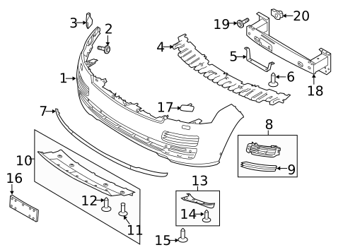 Bumper & Components - Front for 2013 Land Rover Range Rover #0