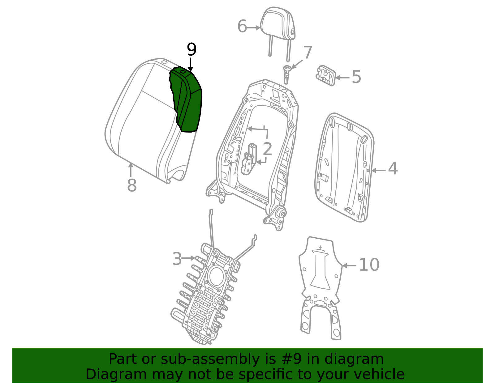 8Y0-881-775-L - High-Quality Seat Back Pad for 2022-2025 Audi ...