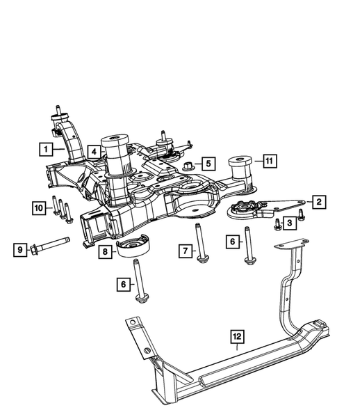 Front Suspension, Strut and Cradle for 2009 Dodge Journey #1