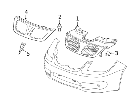 Grille & Components for 2008 Pontiac G5 #0