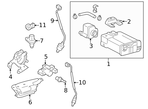Emission Components for 2017 Lexus IS200t #1