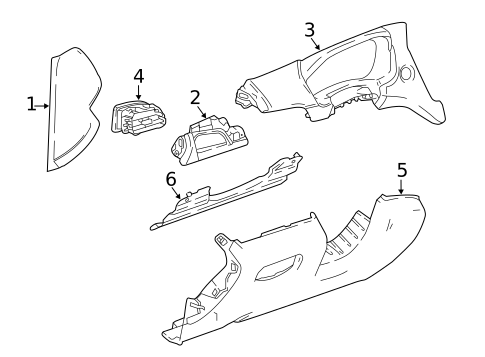 Instrument Panel Components for 2023 Chevrolet Traverse #1