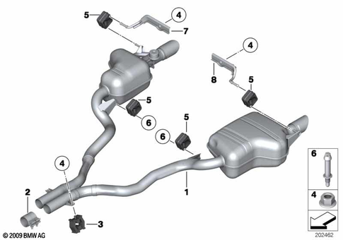 Exhaust System, Rear for 2014 BMW Z4 35i #0