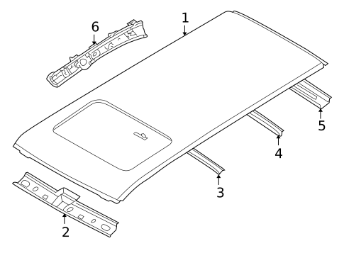 Roof & Components for 2011 Mitsubishi Endeavor #1
