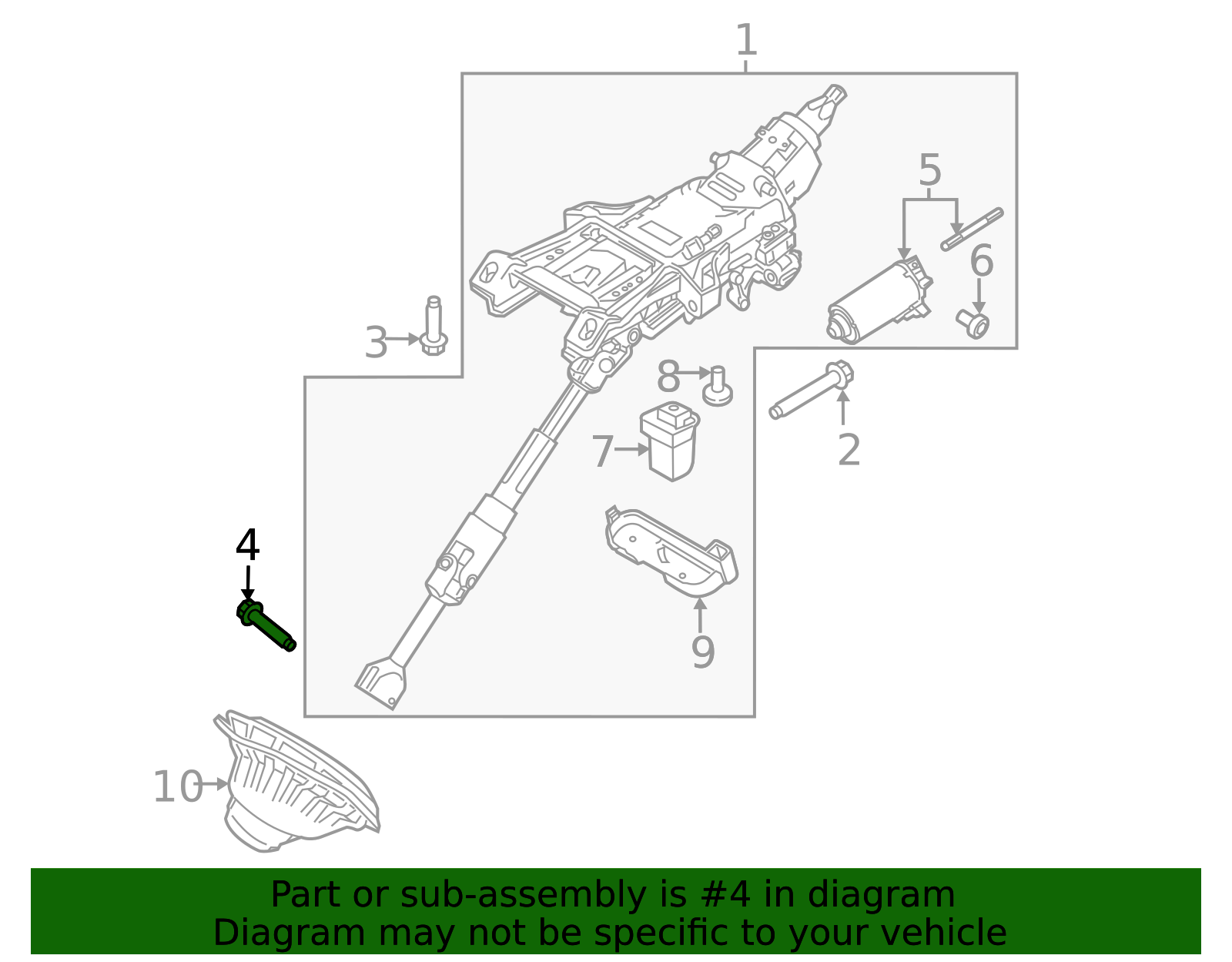 S442 W711137-S442 - Steering Column U-Joint Bolt | Ford Parts Direct