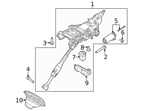 Steering Column Assembly for 2018 Lincoln MKC #0