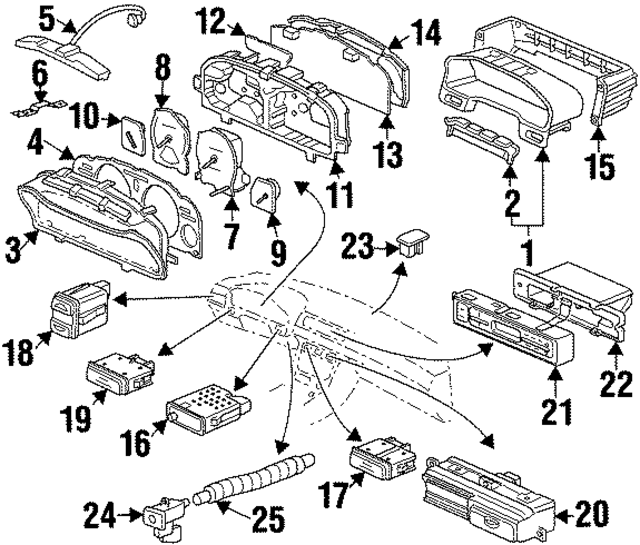 77205SM4000ZA - : Cluster Cover for Acura Image